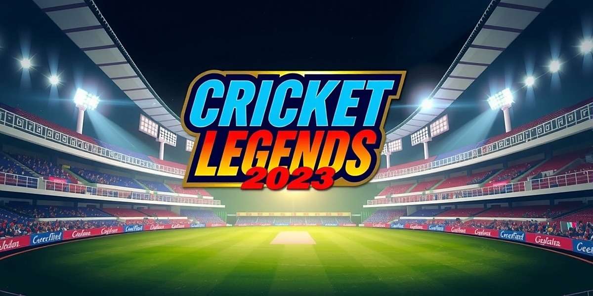 Cricket Legends 2023 Game Cover with Indian stadium background